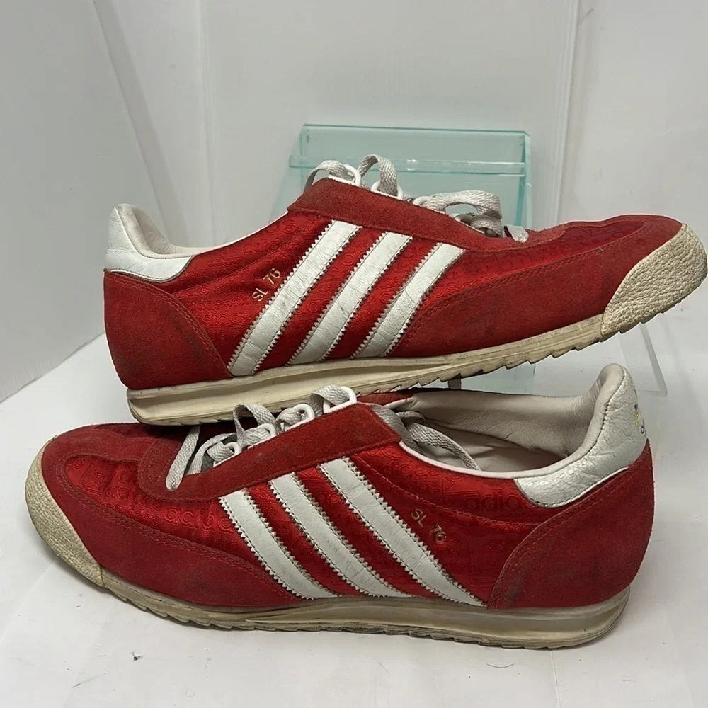 Men’s Adidas Sz 9 Red White SL 76 Munich 72 Rare 2008 Samba Athletic Track Shoes